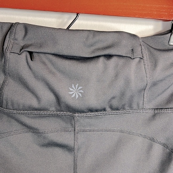 Athleta Black Leggings with Mesh Panels and Hidden Back Pocket Size S - Picture 8 of 12